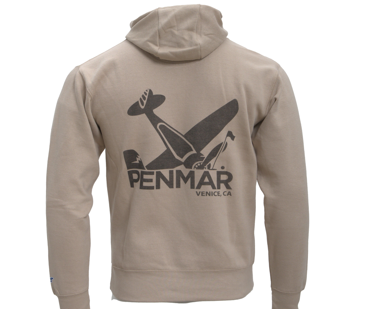 Plane Crash Hoodie Left Chest Full Back.