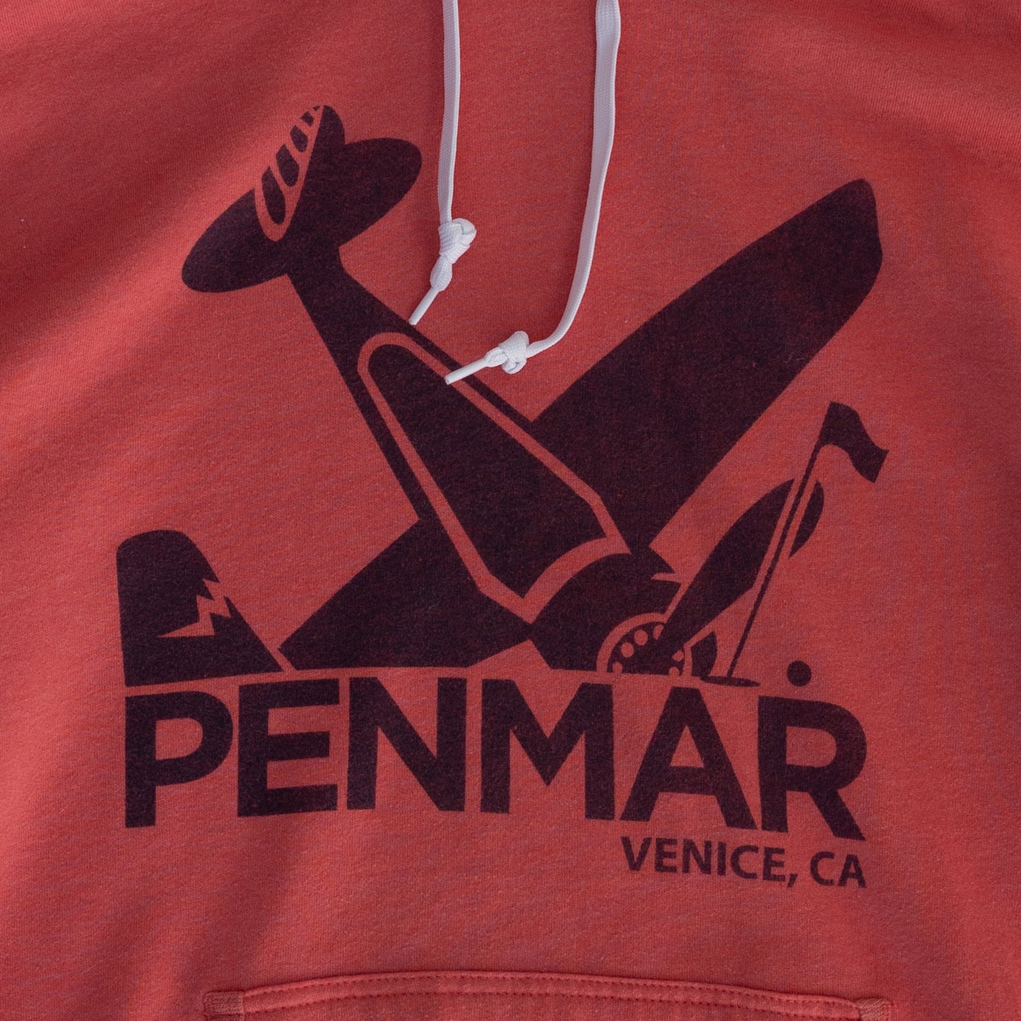 Plane crash hoodie red