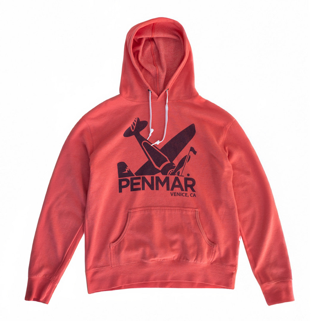 Plane crash hoodie red